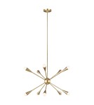 Incandescent chandeliers - Elstead JAX Chandelier G9 10x3W Brass FE-JAX10-BB - product 1