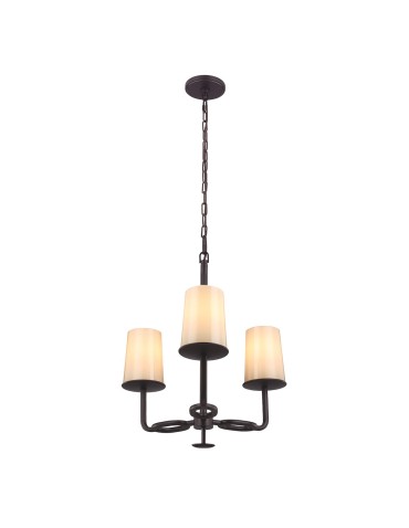 Elstead HUNTLEY 3x75W Brown E27 Chandelier FE-HUNTLEY3