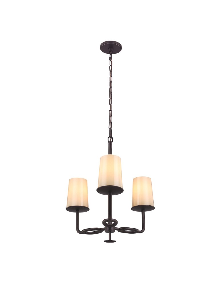 Chandeliers - Elstead HUNTLEY 3x75W Brown E27 Chandelier FE-HUNTLEY3 - product kolory-swiatla.pl 1
