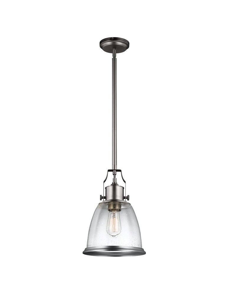 Pendant lamps - Elstead HOBSON Pendant E27 1x75W Nickel FE-HOBSON-P-M-SN - product kolory-swiatla.pl 1