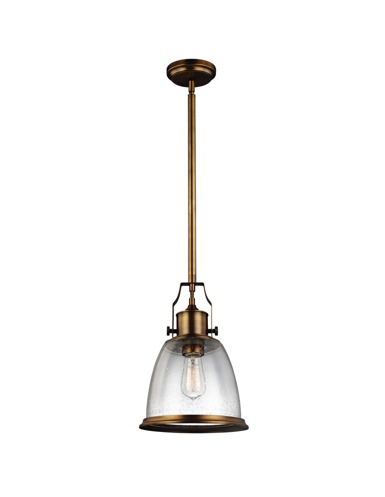 Pendant lamps - Elstead HOBSON Pendant E27 1x75W Antique Brass FE-HOBSON-P-M-AB - product kolory-swiatla.pl 1