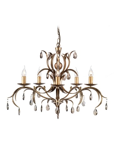 Elstead Lighting Interior Pendant LILY 5x60W E14 LL5 ANT BRZ.
