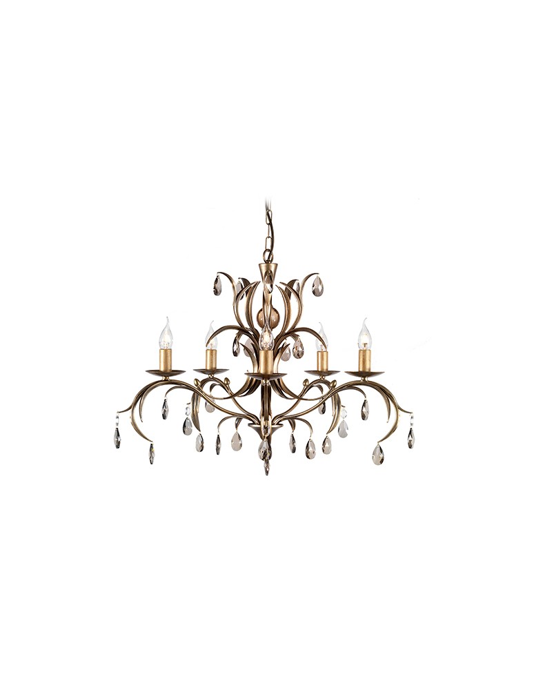 Elstead Lighting Interior Pendant LILY 5x60W E14 LL5 ANT BRZ.