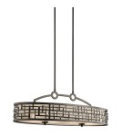Pendant lamps with lampshade - Elstead Lighting Kichler LOOM OVAL ISLAND Pendant 4x100W E27 KL/LOOM/ISLE. - product 1