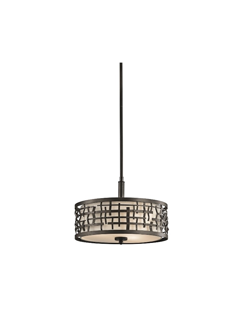 Pendant lamps with lampshade - Elstead Lighting Kichler Pendant LOOM 3x100W E27 KL/LOOM/P/B - product kolory-swiatla.pl 1