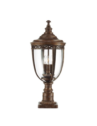 Elstead ENGLISH BRIDLE Outdoor Standing E14 3x60W IP44 Brown FE-EB3-L-BRB