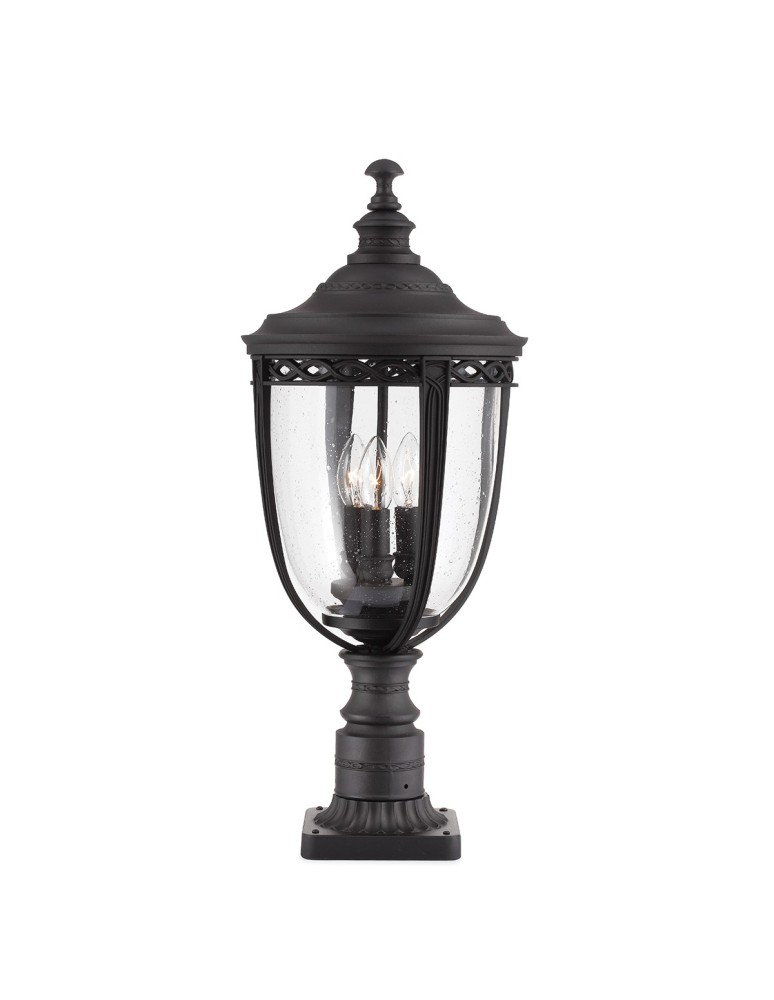Standing garden lamps - Elstead ENGLISH BRIDLE Outdoor Standing E14 3x60W IP44 Black FE-EB3-L-BLK - product kolory-swiatla.pl 1