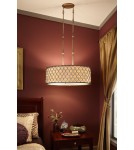 Pendant lamps with lampshade - Elstead Lighting Feiss Pendant LUCIA OVAL 3x100W E27 FE/LUCIA/P/A - product 2