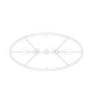 Pendant lamps with lampshade - Elstead Lighting Feiss Pendant LUCIA OVAL 3x100W E27 FE/LUCIA/P/A - product 3