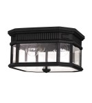 Outdoor ceiling lamps - Elstead COTSWOLD LANE Plafond E27 2x60W IP44 Black FE-COTSLN-F-BK - product 1