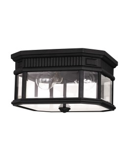 Elstead COTSWOLD LANE Plafon E27 2x60W IP44 Czarny FE-COTSLN-F-BK