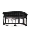 Elstead COTSWOLD LANE Plafond E27 2x60W IP44 Black FE-COTSLN-F-BK