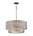 Pendant lamps with lampshade - Elstead Lighting Feiss Pendant LUCIA 6x60W E27 FE/LUCIA/P/E 2TR - product 1