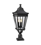 Standing garden lamps - Elstead COTSWOLD LANE Outdoor Standing E14 3x60W IP44 Black FE-COTSLN3-L-BK - product 1