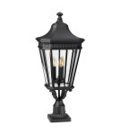 Standing garden lamps - Elstead COTSWOLD LANE Outdoor Standing E14 3x60W IP44 Black FE-COTSLN3-L-BK - product 2