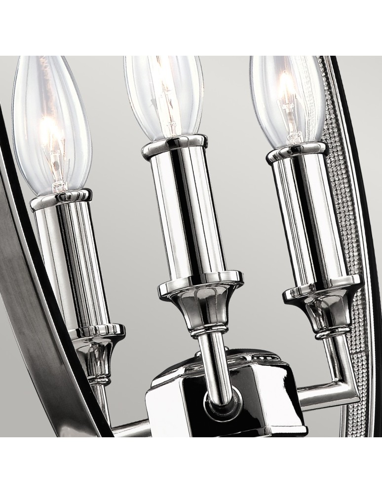 Hampton style pendant lamps - Elstead CORINNE Pendant E14 3x60W Nickel FE-CORINNE-3P-M - product kolory-swiatla.pl 5