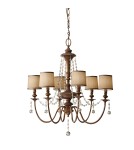 Chandeliers - Elstead CLARISSA Chandelier E14 6x60W Gold FE-CLARISSA6 - product 1