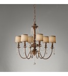 Chandeliers - Elstead CLARISSA Chandelier E14 6x60W Gold FE-CLARISSA6 - product 2