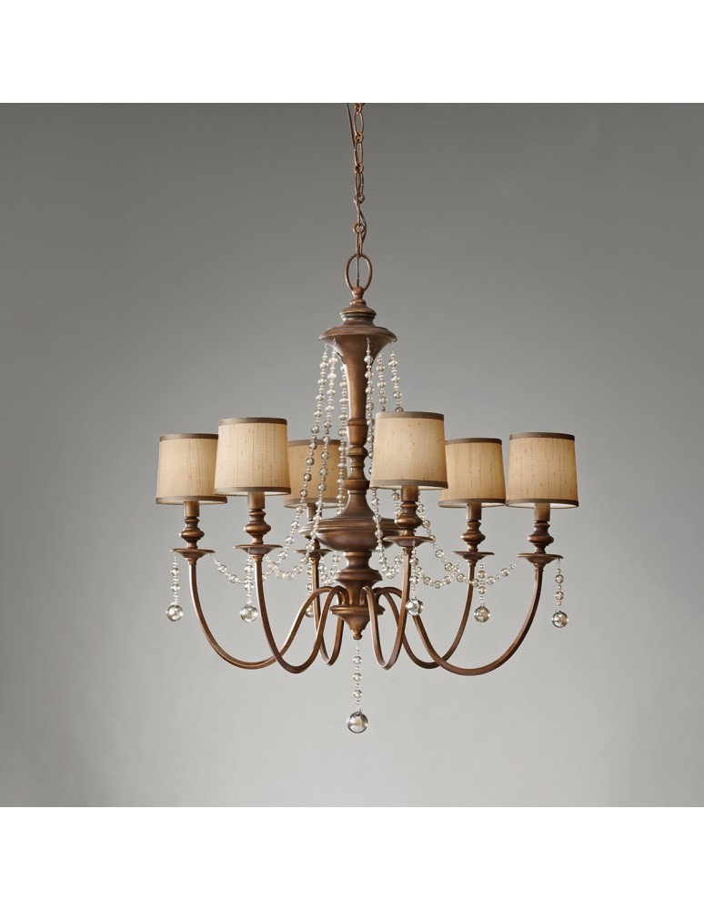 Chandeliers - Elstead CLARISSA Chandelier E14 6x60W Gold FE-CLARISSA6 - product kolory-swiatla.pl 2