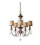 Chandeliers - Elstead CLARISSA Chandelier E14 5x60W Gold FE-CLARISSA5 - product 1