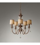 Chandeliers - Elstead CLARISSA Chandelier E14 5x60W Gold FE-CLARISSA5 - product 2