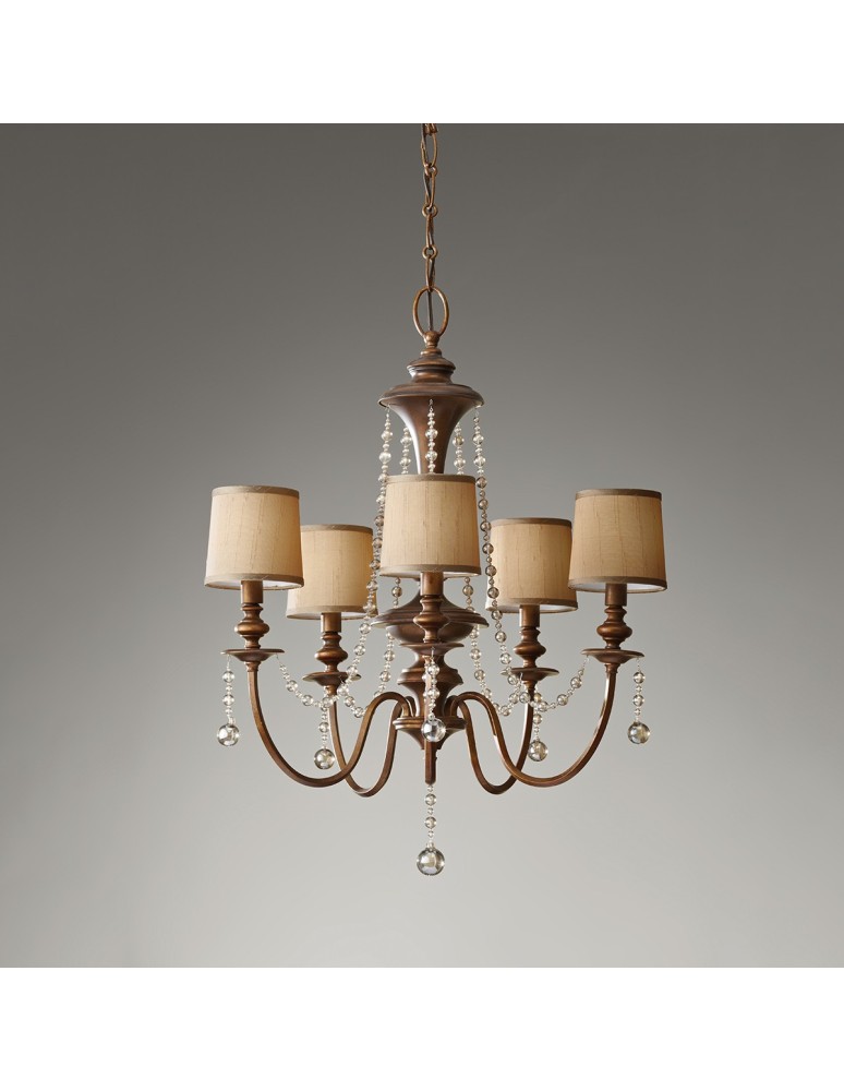 Chandeliers - Elstead CLARISSA Chandelier E14 5x60W Gold FE-CLARISSA5 - product kolory-swiatla.pl 2
