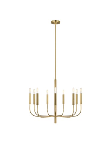 Elstead BRIANNA Chandelier E14 9x60W Brass FE-BRIANNA9-BB