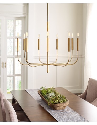 Elstead BRIANNA Chandelier E14 9x60W Brass FE-BRIANNA9-BB - product 2