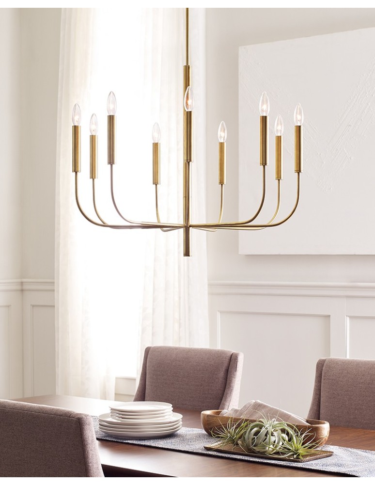 Chandelier chandeliers - Elstead BRIANNA Chandelier E14 9x60W Brass FE-BRIANNA9-BB - product kolory-swiatla.pl 3