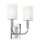 Wall lamps with lampshade - Elstead BRIANNA Wall lamp E14 2x60W Nickel FE-BRIANNA2-PN - product 1