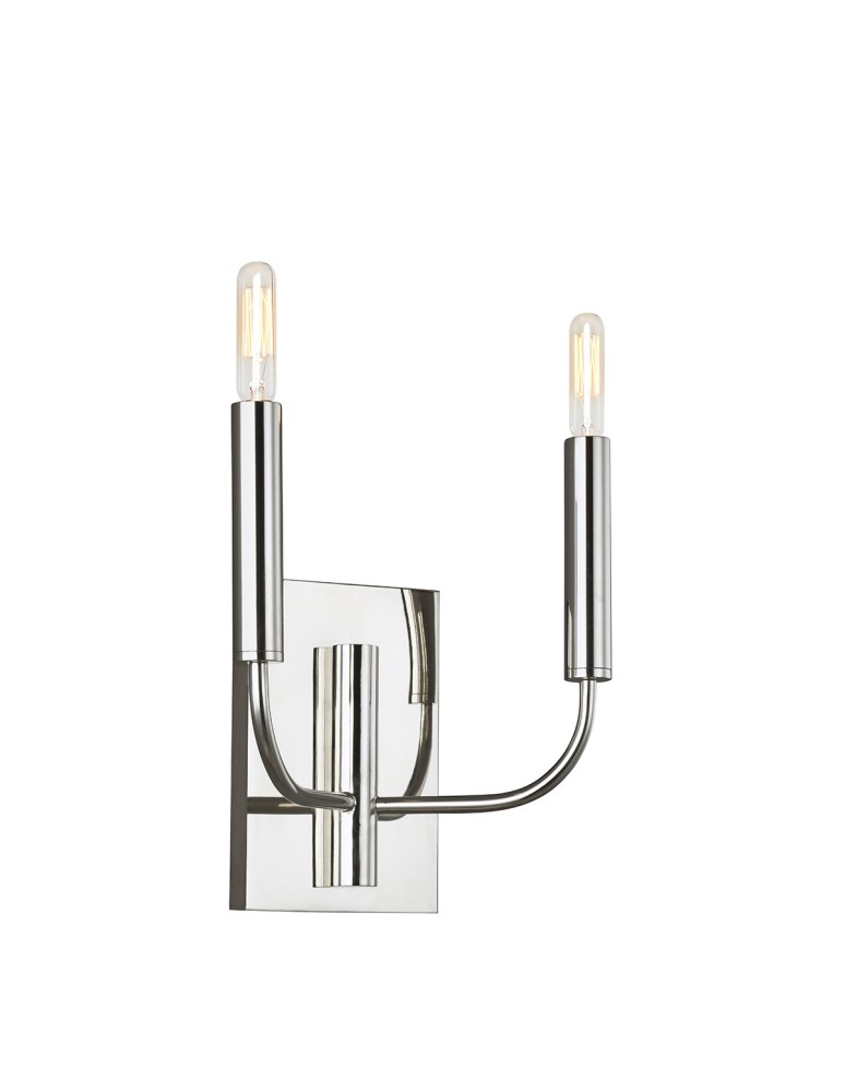 Wall lamps with lampshade - Elstead BRIANNA Wall lamp E14 2x60W Nickel FE-BRIANNA2-PN - product kolory-swiatla.pl 2