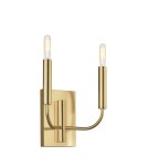 Wall lamps with lampshade - Elstead BRIANNA Wall lamp E14 2x60W Brass FE-BRIANNA2-BB - product 2