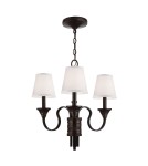 Retro chandeliers - Elstead ARBOR CREEK 3x60W Brown E14 Chandelier FE-ARBOR-CREEK3. - product 1