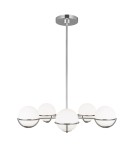 Glass sphere chandelier - Elstead APOLLO Chandelier G9 5x3W Nickel FE-APOLLO5-PN - product 1