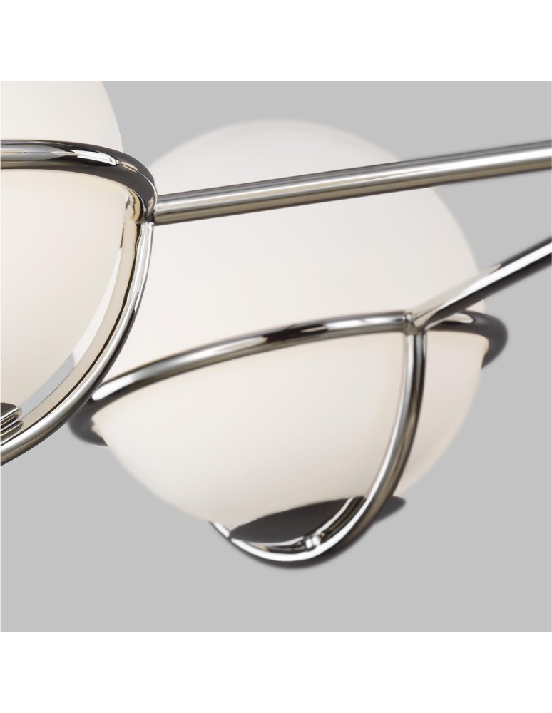 Glass sphere chandelier - Elstead APOLLO Chandelier G9 5x3W Nickel FE-APOLLO5-PN - product kolory-swiatla.pl 3