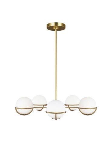 Elstead APOLLO Chandelier G9 5x3W Brass FE-APOLLO5-BB