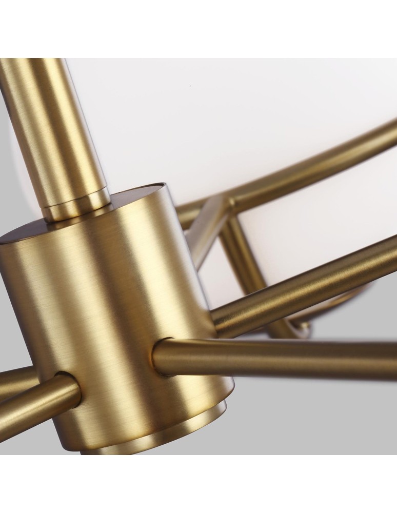 Glass sphere chandelier - Elstead APOLLO Chandelier G9 5x3W Brass FE-APOLLO5-BB - product kolory-swiatla.pl 2