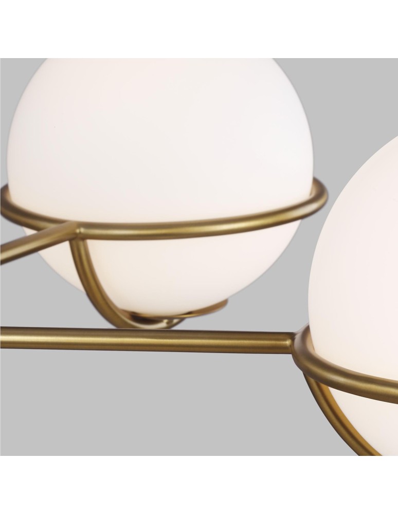 Glass sphere chandelier - Elstead APOLLO Chandelier G9 5x3W Brass FE-APOLLO5-BB - product kolory-swiatla.pl 3
