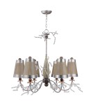Chandelier with lampshade - Elstead KRISTAL LUXE Chandelier E27 6x60W Silver/Graphite FB-KRISTAL-LUXE6 - product 1