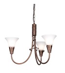 Retro chandeliers - Elstead EMILY 3x60W Copper E14 Chandelier EM3-COPPER - product 1