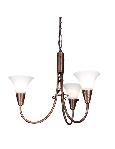 Elstead EMILY 3x60W Copper E14 Chandelier EM3-COPPER