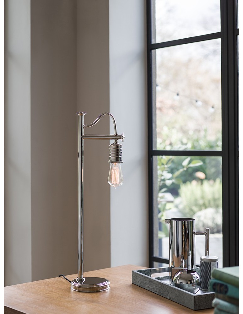 Loft table lamps - industrial - Elstead DOUILLE Table Lamp E27 1x60W Nickel DOUILLE-TL-PN - product kolory-swiatla.pl 2