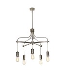Chandeliers - Elstead DOUILLE E27 5x60W Nickel Chandelier DOUILLE5-PN - product 1