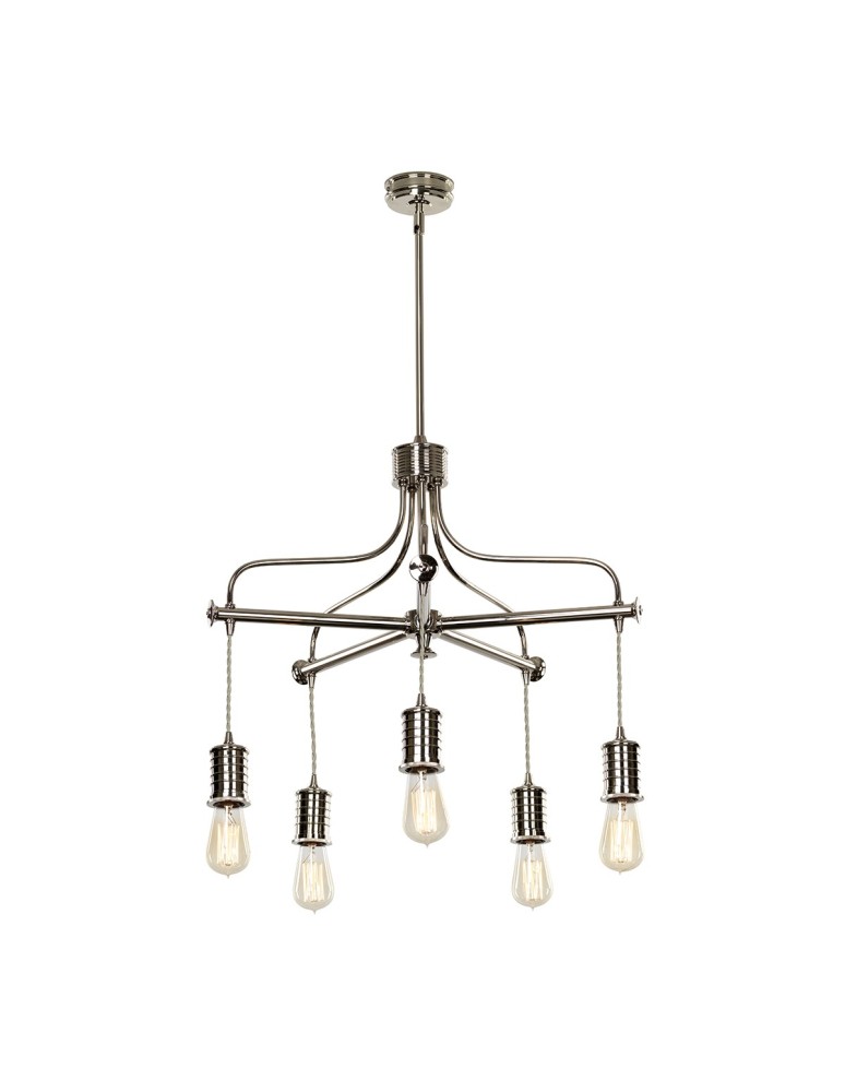 Chandeliers - Elstead DOUILLE E27 5x60W Nickel Chandelier DOUILLE5-PN - product kolory-swiatla.pl 1