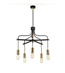 Chandeliers - Elstead DOUILLE E27 5x60W Black/Brass Chandelier DOUILLE5-BPB - product 1
