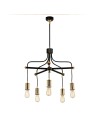 Elstead DOUILLE E27 5x60W Black/Brass Chandelier DOUILLE5-BPB