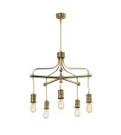 Chandeliers - Elstead DOUILLE E27 5x60W Antique Brass Chandelier DOUILLE5-AB - product 1