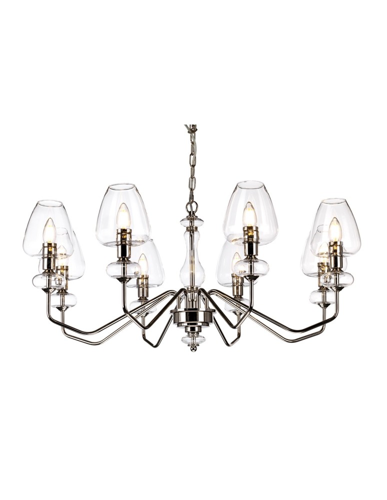 Modern chandeliers - Elstead ARMAND Chandelier E14 8x40W Steel DL-ARMAND8-PN - product kolory-swiatla.pl 1