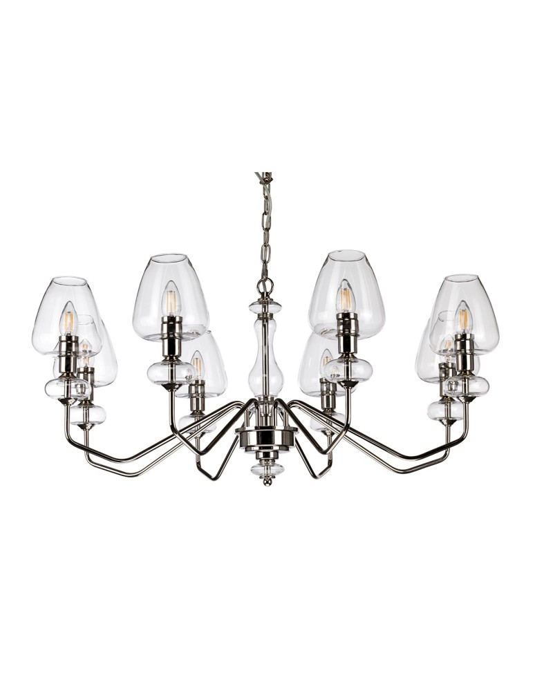 Modern chandeliers - Elstead ARMAND Chandelier E14 8x40W Steel DL-ARMAND8-PN - product kolory-swiatla.pl 2