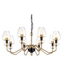 Modern chandeliers - Elstead ARMAND Chandelier E14 8x40W Brass/Black DL-ARMAND8-AB - product 1